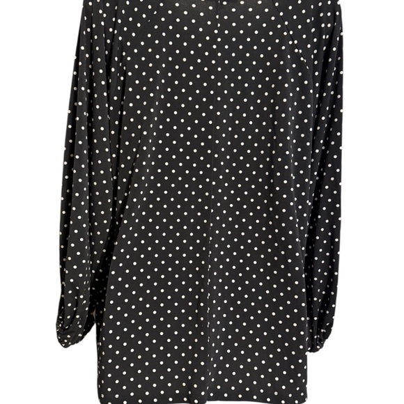 Banana Republic Dark Gray Polka Dot Blouse   XLARGE  #F - Picture 5 of 7
